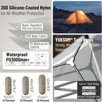 Naturehike Cloud up Pro Camping Tent, 1/2/3 Person Ultralight Tents, 3 Season Backpacking Tent, Waterproof for One Man, Self-Standing Easy Setup for Cycling, Outdoor Camp