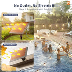 addlon 198FT(192+6) Solar String Lights Outdoor with Remote, Long-Lasting Waterproof Patio Lights, Dimmable & Timable Hanging Solar Light with 60 LED Bulbs for Outside, Yard, Garden, Camping, Gazebo