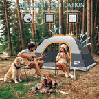 Tents for Camping 4 Person Tent Waterproof Windproof Double Layer Camping Tent, Easy Setup Dome Tent with Large Mesh Windows & Wider Door for Outdoor Camping & Hiking