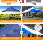 COBIZI Canopy 10x20 Pop Up Canopy Tent with 6 Sidewalls, Waterproof Commercial Canopy Ez Outdoor Instant Gazebo Easy to Set up Event Shelter, Garden Tents for Parties with Sandbags, Dark Blue