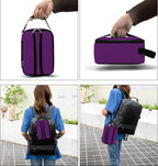 BEIMILY Lunch Box for Men Women Adults,Mini Insulated Lunch Bag for Office Work Picnic,Reusable Portable Lunchbox,Soft Cooler Tote Bag,6 can cooler bag,Mini,Dark Purple