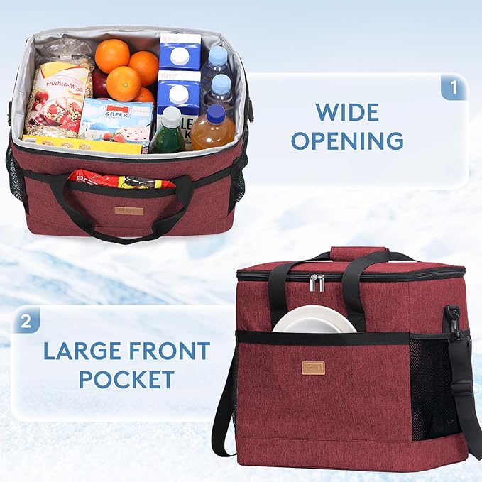 Lifewit Cooler Bag 30/50/60 Cans Collapsible and Insulated Large Lunch Bag Leakproof Soft Cooler Portable Tote for Camping/BBQ/Family Outdoor Activities