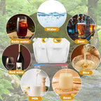 20 Pcs 1.3 Gallon Foldable Water Storage Bag, Clear Premium BPA Free Food Grade Container, Foldable Freezable No-Leak Pouch for Outdoor Sport Camping Hiking Backpack Emergency