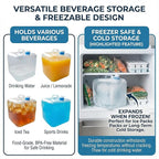 3-Pack 5.3 Gallon (20L) Collapsible Water Containers with Spigot - Food Grade PE Water Jug - Leak-Proof Water Storage Bag for Camping, Hiking & Emergency Backup - Portable, Foldable