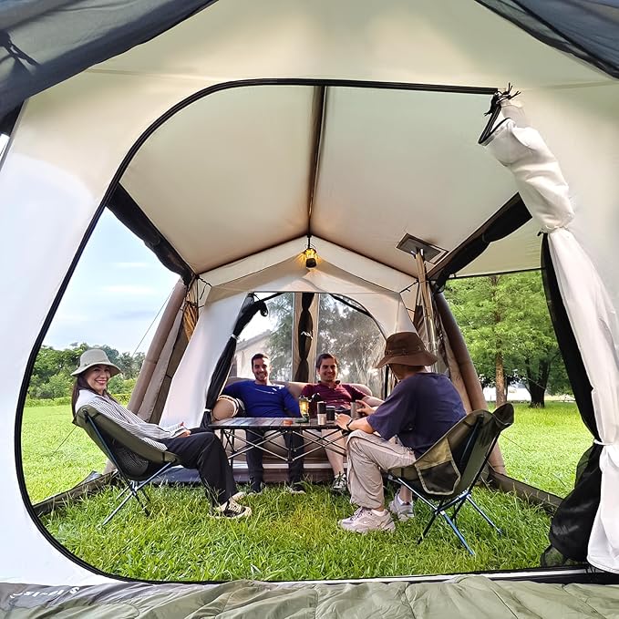 Night Cat Inflatable Tent: Easy Set Up Pump for Family Winter Camping and Outdoor Events