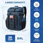 Maelstrom Backpack Cooler,Soft Lightweight Leakproof Cooler Backpack,Men Women 35/50 Can Insulated Cooler Bag,Keeps Hot/Cold for Up to 16 Hours,Perfect for Camping, Beach