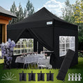 Quictent 10x10 Heavy Duty Pop Up Canopy Tent with Sidewalls, Hexagonal Legs- Commercial Instant Shelter with 3-Year Frame Warranty, 800D Waterproof Oxford Fabric for Weddings, Events, Outdoor Markets