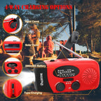 Emergency Solar Hand Crank Dynamo NOAA WB AM/FM Radio Hurricane Camping Survive Kit with 3-LED Flashlight 2000mAh 088FS Portable radios