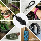 Paracord Rope 750 - Parachute para Cord 4mm 11 Strand Spool Rope Utility Nylon String for Outdoor Camping Survival Utility Tent Crafting DIY Projects - Black 500ft