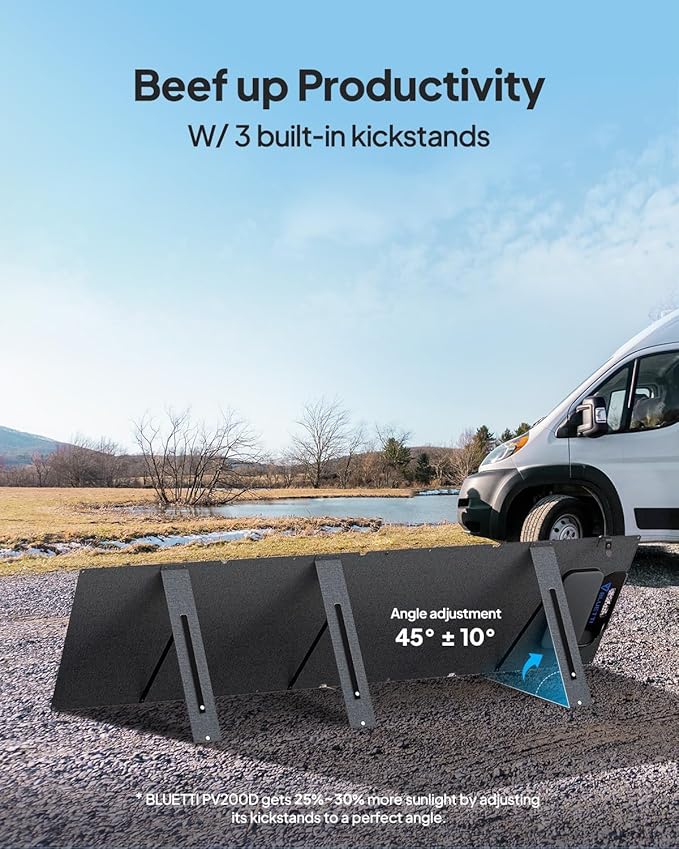 BLUETTI AC200PL Solar Generator with 2 200W Solar Panel (Ship Separately), 2304Wh Portable Power Station, Expandable to 8448Wh, 4 2400W AC Outlets (3600W Power Lifting), TT30 Output for RV, Outage