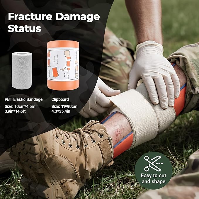 78 PCS IFAK Trauma Kit with Tourniquet, 6-Inch Israeli Bandage, Splint, Tactical First Aid Kit for Car, Camping, Hiking and Travel with Molle Bag (Stellar Black)