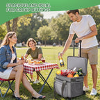 MIYCOO Soft Double Deck Cooler Bag - 60-Can Leakproof Insulated Portable Lunch Cooler, Extra Large Expandable Ice Chest Cooler for Beach, Picnic, Camping, Shopping