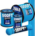 Paracord Rope 750 - Parachute para Cord 4mm 11 Strand Spool Rope Utility Nylon String for Outdoor Camping Survival Utility Tent Crafting DIY Projects - Blue 100ft