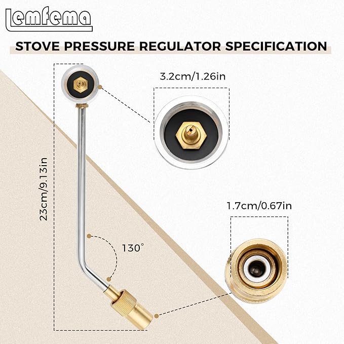 1LB Propane Gas Pressure Regulator - Stove Pressure Regulator Replacement for Stansport Camping Stove, Compatible with Camp Chef Everest Campstove 189-100