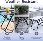 Geelin Folding Outdoor Side Table 22.8'' x 14.2'' x 15.7'' High Carbon Steel Portable Camping End Table for Outdoor Picnic Hiking Travel Patio Pool Balcony Deck