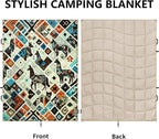 Camping Blanket, Puffy Blankets Lightweight Windproof Resistant for Outdoors,Hiking, Backpacking,Car,Picnic,Stadium