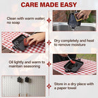 Mountain Pie Maker Cast Iron – Campfire Pie Iron, Hobo Pie Maker for Camping, 2-Pack