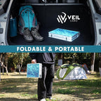 VILLEY Folding Camping Table 2FT, Portable Small Picnic Table with Adjustable Height, Lightweight Aluminum Foldable Table Small Folding Table with Carry Handle for Outdoor Indoor BBQ Hiking Beach