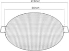 Stanbroil Fire Pit Cooking Grill Grate - Outdoor Round BBQ Campfire Grill Grid - Camping Cookware - Stainless Steel, 24 Inch