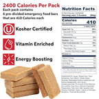SOS Food Lab Emergency Food Bar - 2400 Calorie Ration (5 Pack Shortbread Cookie) - 2 Day/48 Hour Ready to Eat Supply for Camping, Hiking, Disaster Preparedness - 5 Year Shelf Life Energy Survival Food