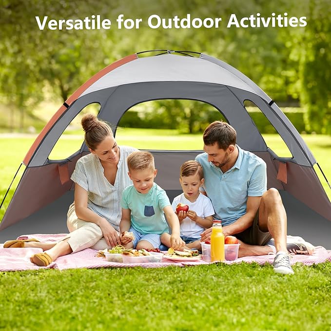 NXONE Beach Tent Sun Shelter with UPF 50+ UV Protection, Lightweight Easy Setup Portable Beach Canopy for Family, Large Space for Beach, Camping & Outdoor, 3/4/6 Person