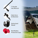 Ground Anchor Heavy Duty 18 inch - Earth Anchor Screw in Kit 4 Pack - Tie Down Swing Set Anchors - Auger Spiral Trampoline Stakes High Wind - Camping Carport Canopy Tent Stakes for Tree Shed Dog Sand