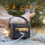 120-Watt Peak With 99.2Whr Portable Power Station, Airline Approved, USB-C 100W, Solar Generator Power Supply for Home Camping RV, Emergency (H100)