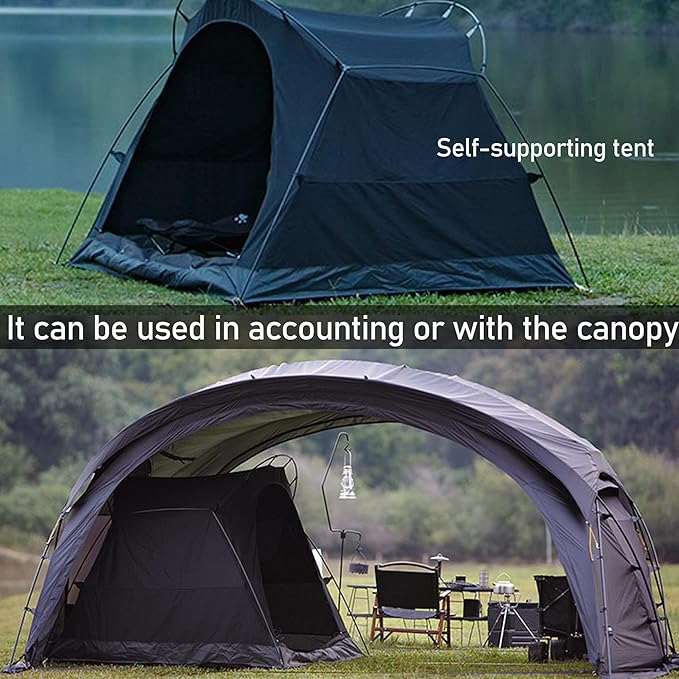 3F UL Gear 1/2 Person Outdoor Ultralight Camping Self-Supporting Kangaroo Tent TC Cotton Fabric Waterproof and Moisture-Proof Tents for Camping, Hiking, Backpacking Four-Season Application