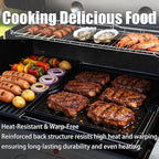 Grill Griddle for Weber Genesis 300 & 400 Series (2022+),Porcelain-Enameled Cast lron Dual Sided Sear Replacement Parts for Weber,hick Nonstick BBQ Griddle Pan,16.14" x 16.14"