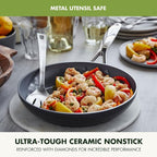 GreenPan Valencia Pro Ceramic Nonstick 10” & 12” Frying Pan Skillet Set, Hard Anodized PFAS-Free Cookware, Induction Ready, All Cooktops, Eggs & Omelets, Dishwasher & Oven Safe to 600F, Gray