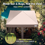 Quictent 8'x8' Pop up Screened Canopy Tent with Mosquito Netting, Portable Easy up Outdoor Screen House Shelter for Patio, Camping and Picnic, Includes Wheeled Carry Bag
