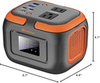 Portable Power Station 120W, Power Bank with AC Outlet, Portable Generator 97.6Wh External Battery Power Pack with USB C Input for Camping Home Van Life Adventure Backup