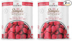 READYWISE - Simple Kitchen Freeze Dried Raspberries, 22 Servings, Vegan, Gluten Free, Healthy Snack, Survival Food, Dried Fruit, Raspberries (Pack of 2)
