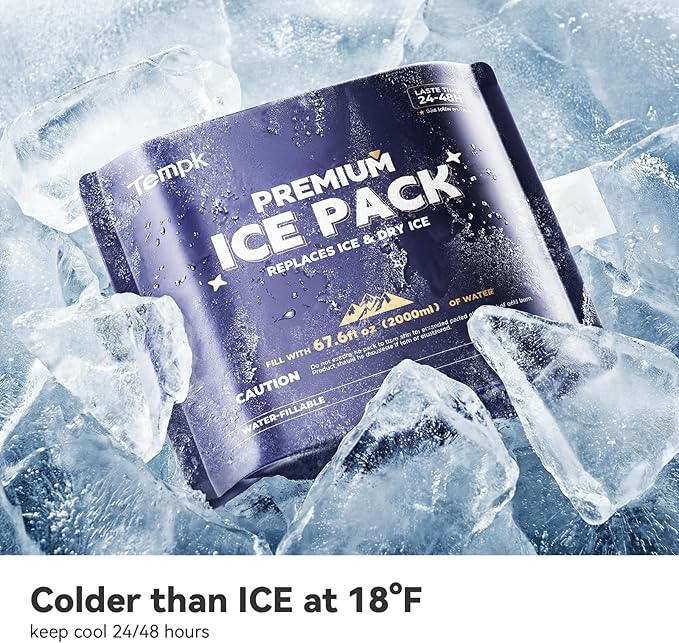 8 Packs Reusable Ice Packs for Cooler - Long Lasting Cold Freezer Packs for Coolers and Lunch Boxes Z1