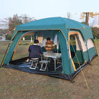 Family Cabin Tents, 2 Rooms, Portable Instant with Removable Rainfly, Automatic Tent for Camping Hiking Mountaineering(330 * 210 * 185cm)