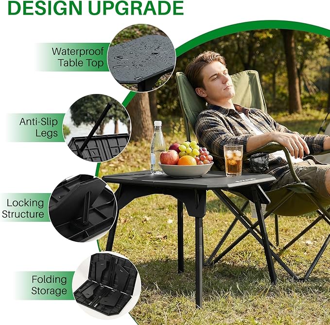 TOPCHANCES Folding Camping Table Outdoor,Ultralight Aluminum Camping Tables Multifunctional Portable Folding Table with Carrying Bag for Holiday Festival Camping Travel Picnic Grilling