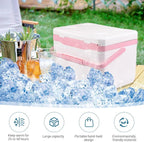 13L Pool Cooler, Insulated Hard Cooler with Handle & Hanging Bracket, Keeps Drinks Cold for 3 Days, Portable Poolside Drink Cooler for Above-Ground Pools, Camping, Fishing