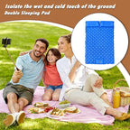 Inflatable Travel Mat with Built-in Pillow - Double Sleeping Pad, Compact Lightweight Gear for Camping Hiking Trekking Tent Backpacking Outdoor Adventures Rest Comfort Air Cushion
