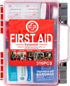 Professional First Aid Kit - 310 Piece HardCase Medical Kit for Home, Car, Camping, Travel, Hiking, Truck, Office, Sports, Vehicle & Outdoor Emergencies