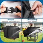 Heavy Duty Flat Top Grill Cover for Blackstone 28" Omnivore Griddle,54 inch Cover for 1883 Original Griddle with Hood, 2 Burner Grill Cover for Black Stone,54"x 26"x35"