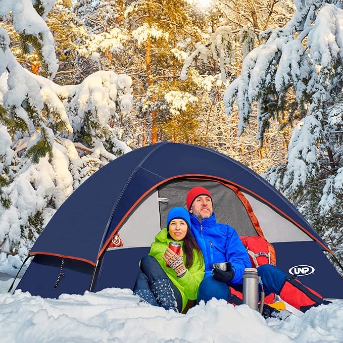 Camping Tent 2-4 Person, Waterproof Windproof Tent with Rainfly Easy Set up-Portable Dome Tents for Camping…