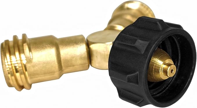 DOZYANT Propane Splitter, 2 Way LP Gas Adapter Tee Connector for 20lb Propane Tank Cylinder, Work with BBQ Grills, Camping Stoves, Gas Burners, Heater