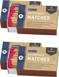 Stansport Waterproof Matches (4-Pack) – 160 Total Count Moisture-Resistant Matches for Camping, Hiking and Emergency Kits – Reliable Fire Starting Matches for Damp Environments