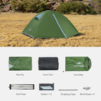 Naturehike Bleik 2-3 Person Camping Tent, Waterproof Double Layer Lightweight Backpacking Tents for Camping