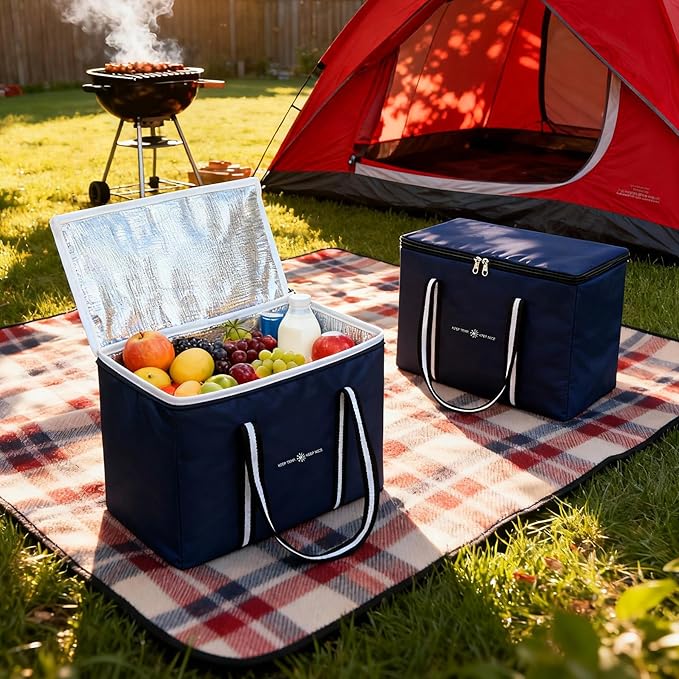 modscape Extra Large Heavy Duty Insulated Food Delivery Bag – Thermal Grocery & Pizza Carrier for Hot & Cold Meals, Catering & Shopping – Foldable Cooler Tote for Travel, Camping & Beach