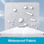 10x20 Canopy Replacement Top Cover with Air Vents for ez up Pop up Canopy Gazebo Tent, with Adjustable Strap, Waterproof & Anti-UV for Outdoor Shade (Top Only,Frame Not Included) (Off White)
