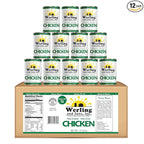 Werling & Sons Canned Chicken 14.5 Oz– Fully Cooked, Ready to Eat | Premium Quality, Recipe-Ready Canned Meat | 5-Year Shelf Life | Pantry Staple for Camping, Survival & Emergency Use | Made in USA | Pack of 12