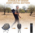 CAMPHILL Folding Camping Chair,Oversized Portable Camping Chair with Cup Holder,Heavy Duty Padded Lawn Chair for Camping, Tailgates, Beach, and Sports