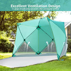 Old Bahama Bay Pop Up Beach Tent, Portable Shade Sun Shelter UPF50+ UV Protection for 4 Person Extendable Floor for Fishing Hiking Camping, Waterproof Windproof（Mint Green