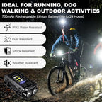 500LM Clip on Flashlight, 2Pack 8 Modes Running Light for Runners Rechargeable Safety Lights Portable COB Flashlight for Night Working, Running, Camping, Fishing, Hiking, Dog, Gift